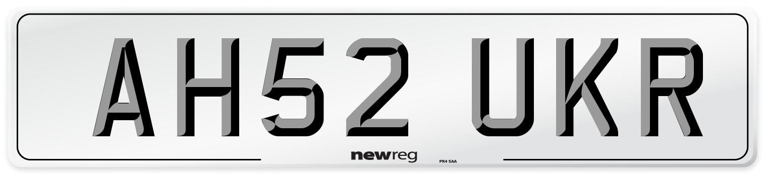 AH52 UKR Number Plate from New Reg